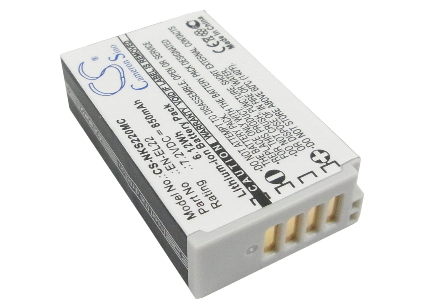 Replacement Battery for Nikon 1 J4 – Camera – 850mAh / 6.12Wh / 7.2V