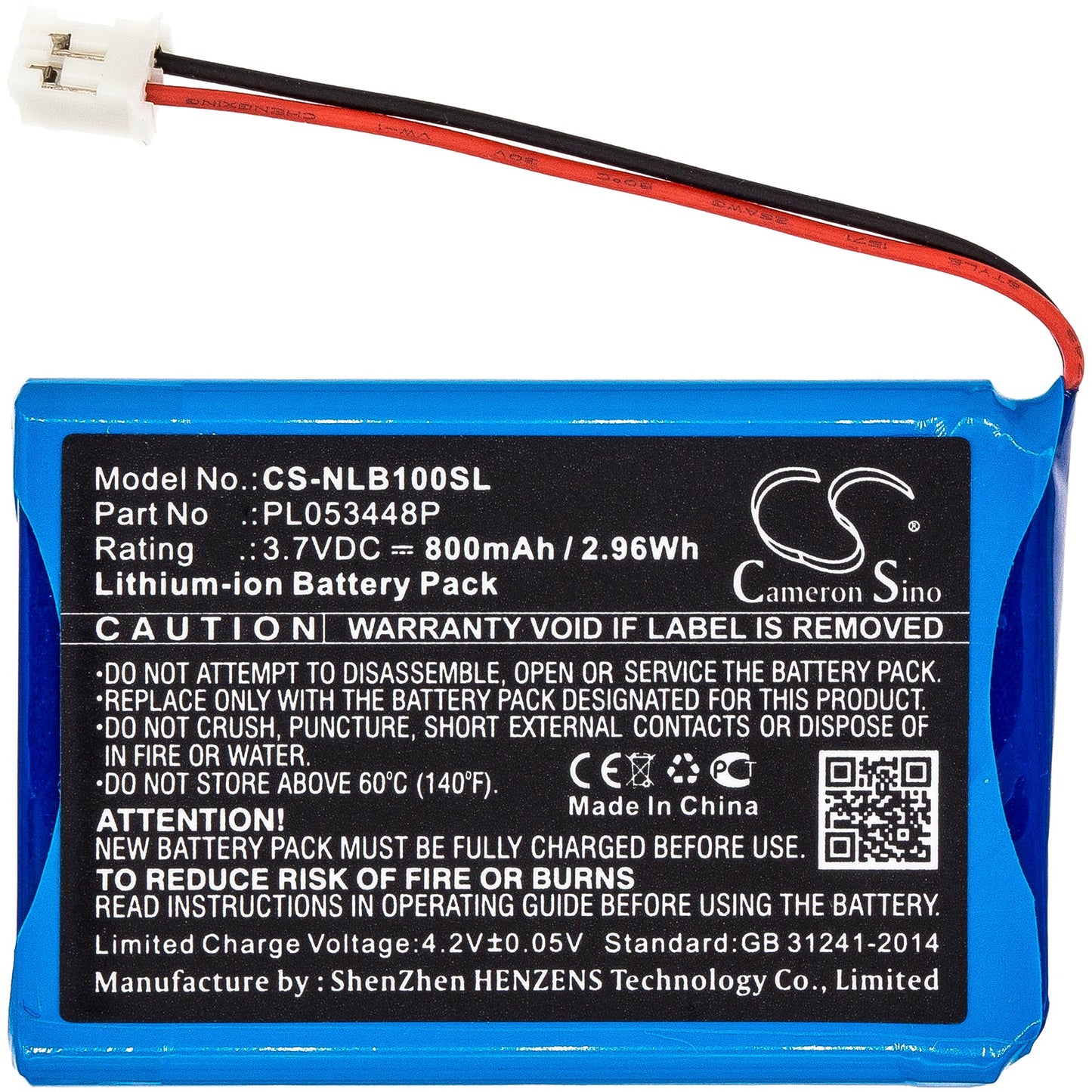 Replacement Battery for Nolan B5 – Wireless Headset – 800mAh / 2.96Wh / 3.7V
