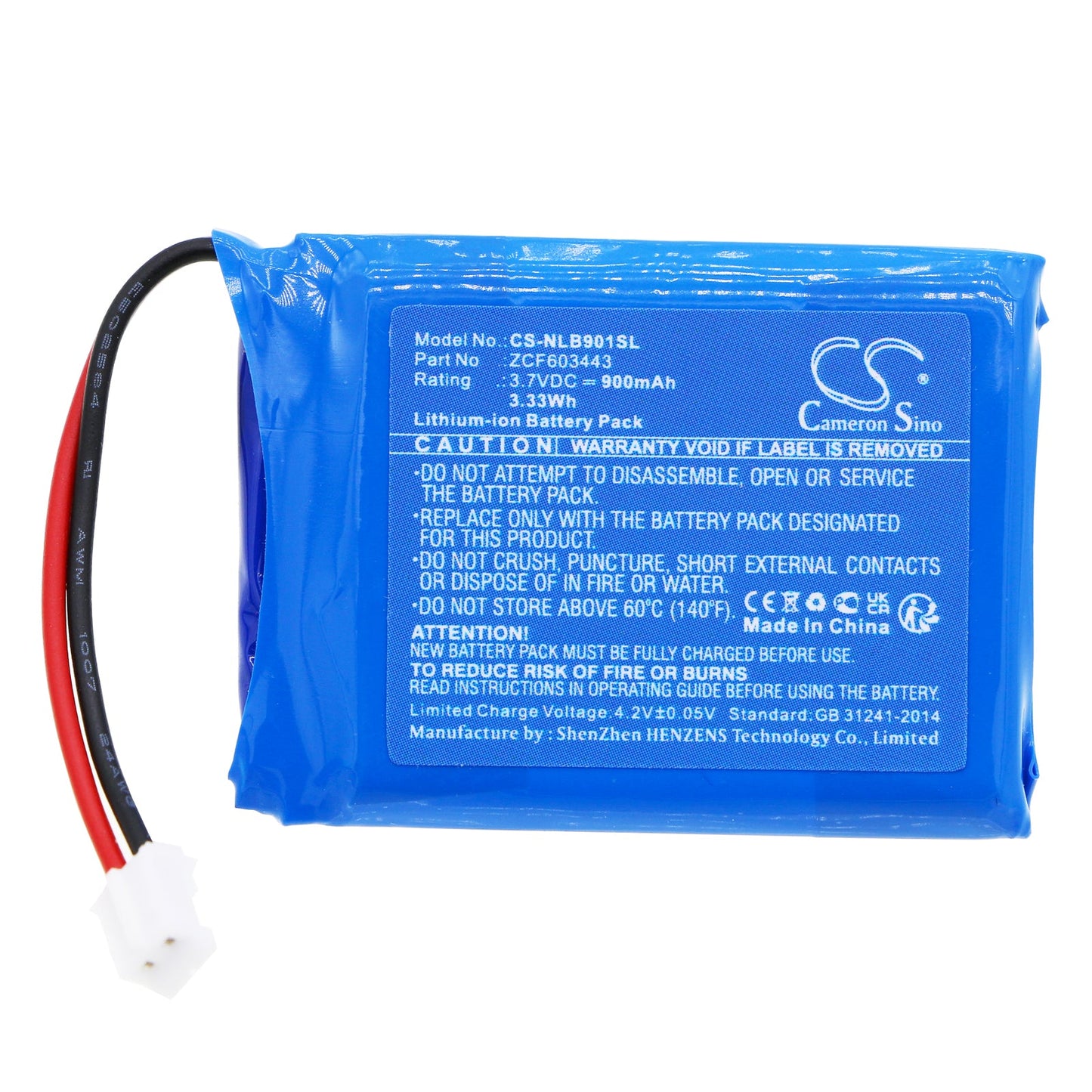 Replacement Battery for Nolan N-COM 901 X – Wireless Headset – 900mAh / 3.33Wh / 3.7V