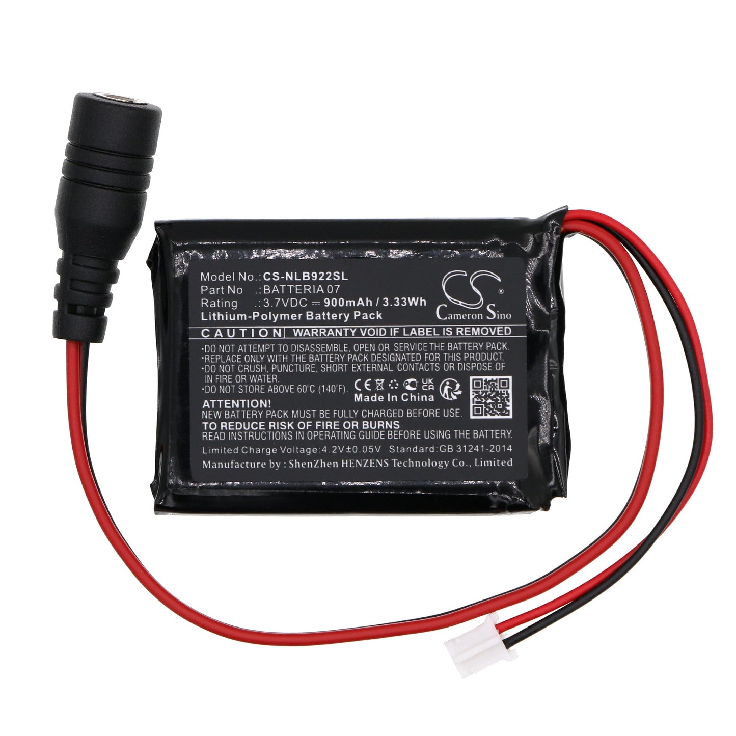 Replacement Battery for Nolan N-COM B902 L – Wireless Headset – 900mAh / 3.33Wh / 3.7V
