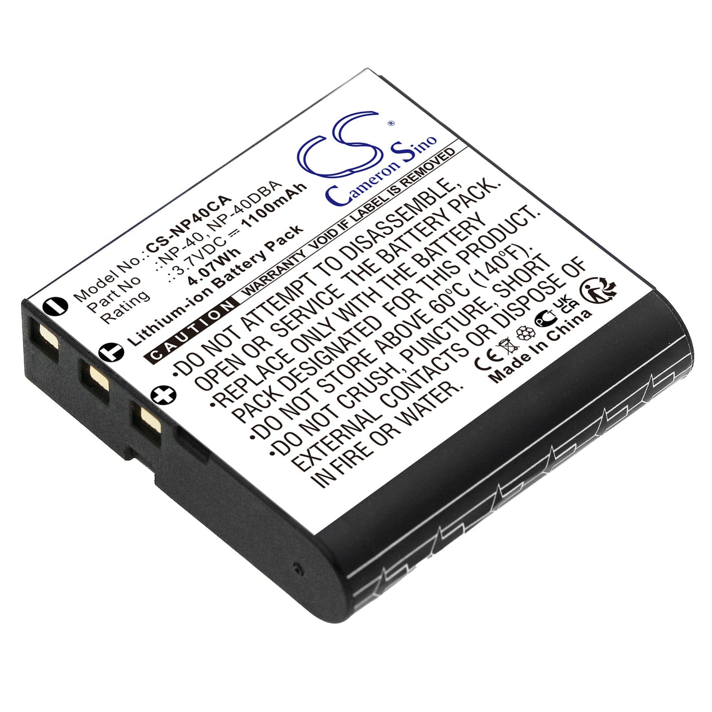 Replacement Battery for Agfa Agfaphoto Microflex 100 – Camera – 1100mAh / 4.07Wh / 3.7V