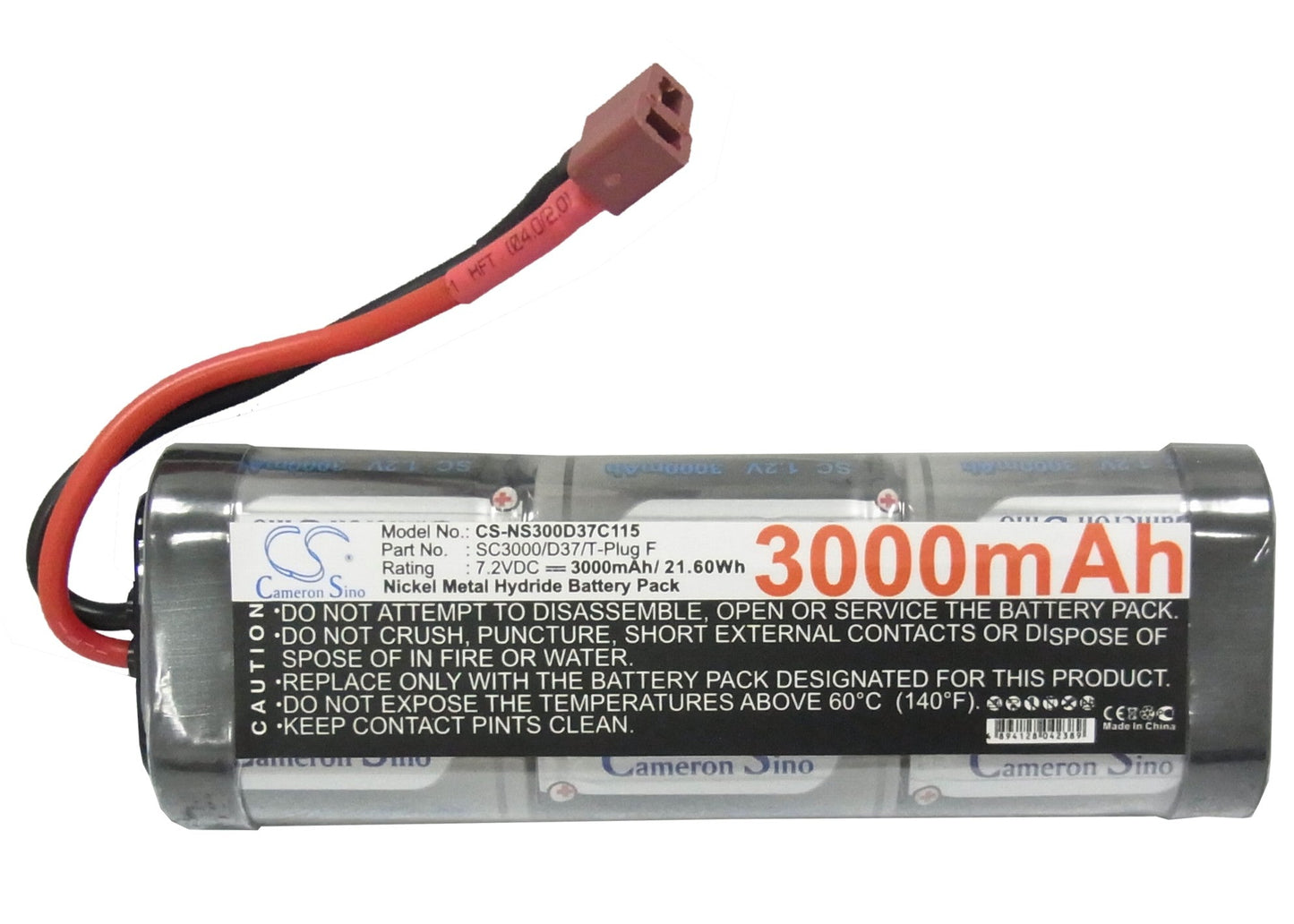 Replacement Battery for RC CS-NS300D37C115 – Cars – 3000mAh / 7.2V