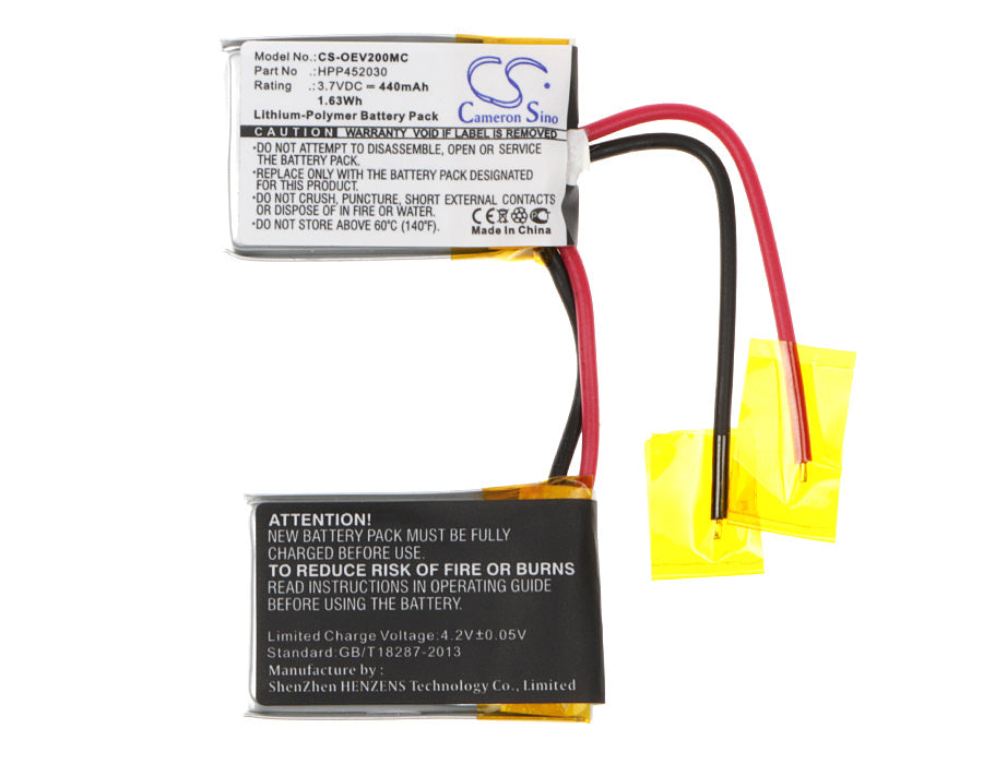 Replacement Battery for Ocean EV0200 – Camera – 440mAh / 1.63Wh / 3.7V
