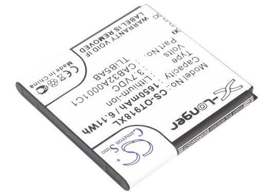 Replacement Battery for TCL  A980 – Mobile, SmartPhone – 1650mAh / 6.11Wh / 3.7V