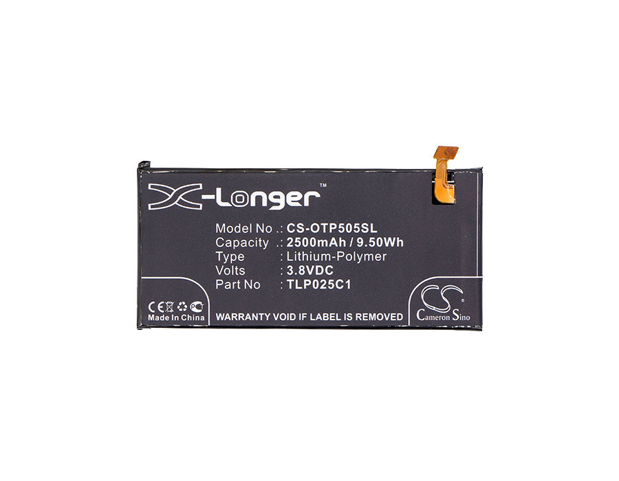 Replacement Battery for Alcatel One Touch Allure – Mobile, SmartPhone – 2500mAh / 9.50Wh / 3.8V