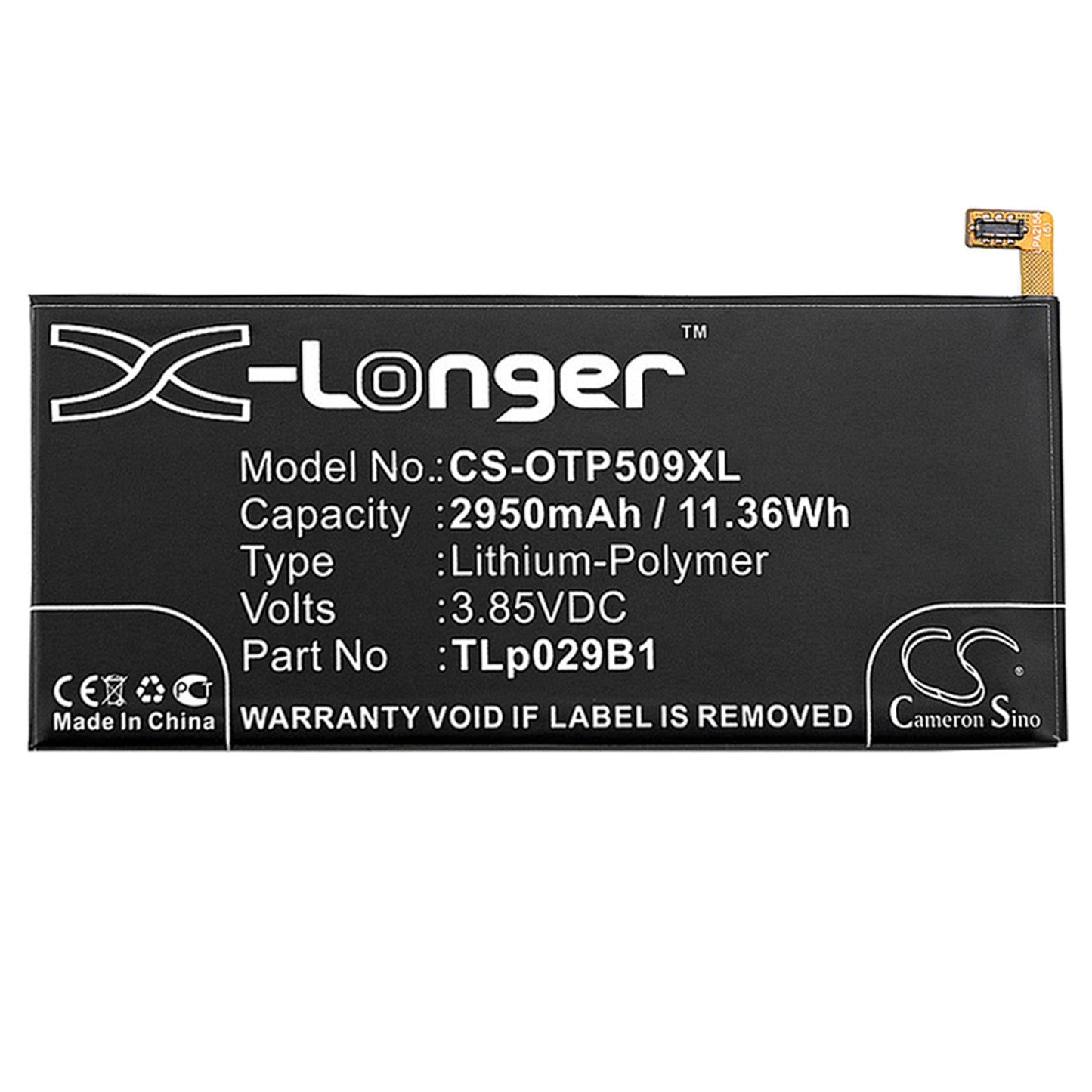 Replacement Battery for Vodafone Smart Ultra 7 – Mobile, SmartPhone – 2950mAh / 11.36Wh / 3.85V
