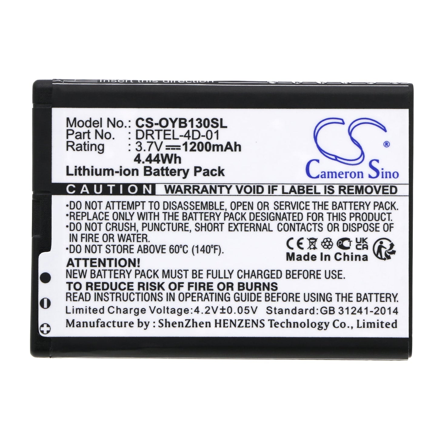 Replacement Battery for Bea-fon SL320 – Mobile, SmartPhone – 1200mAh / 4.44Wh / 3.7V