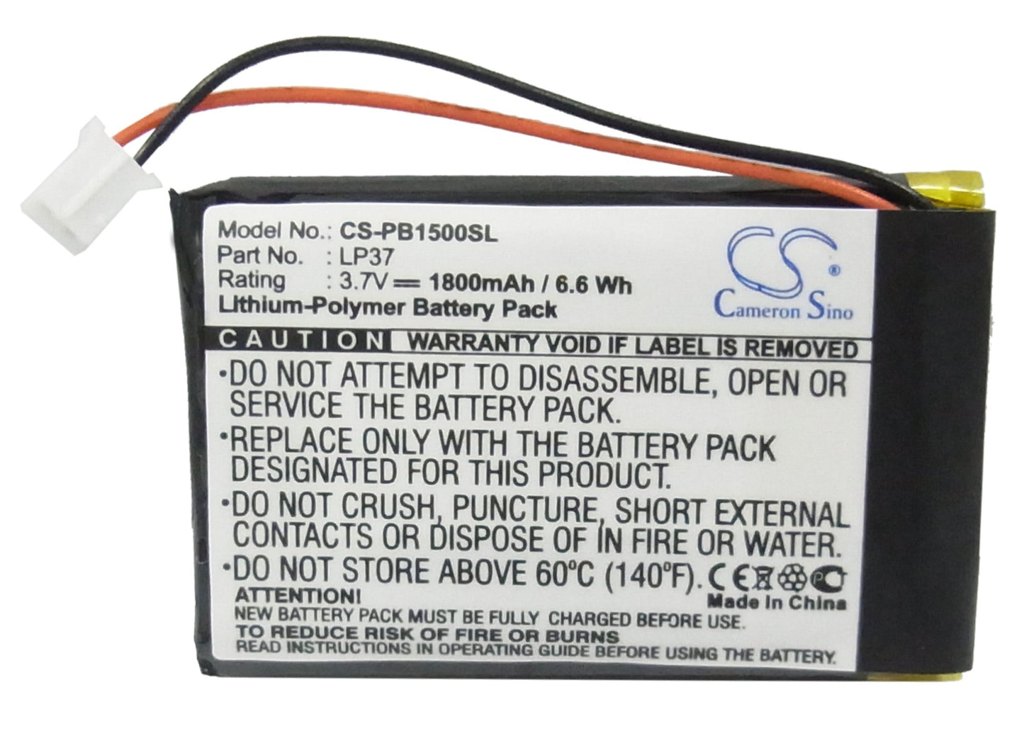 Replacement Battery for Pure Digital Pocket DAB1500 – DAB Digital – 1800mAh / 6.6Wh / 3.7V