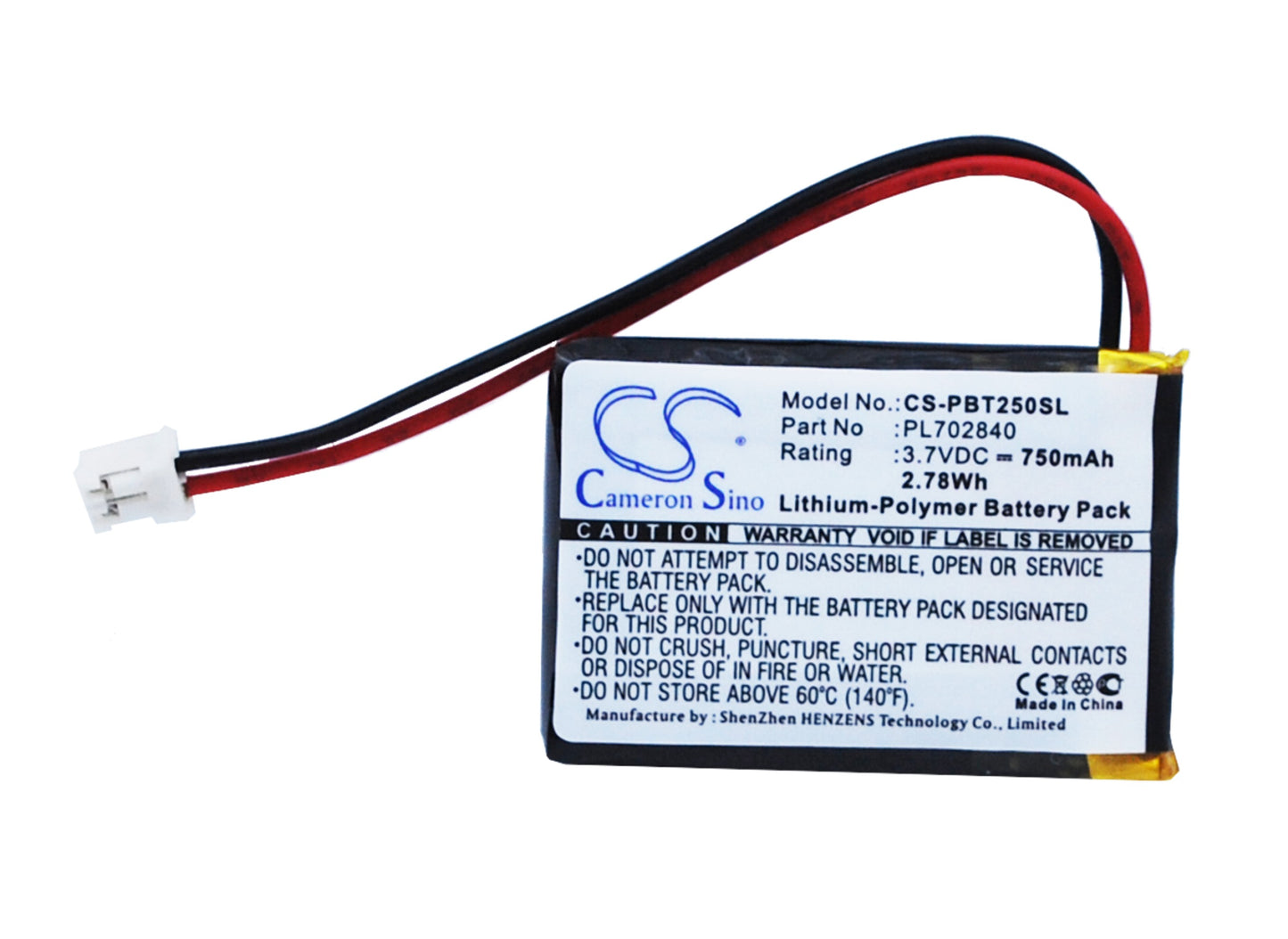 Replacement Battery for Philips BT2500 – 750mAh / 2.78Wh