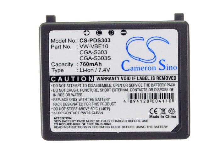 Replacement Battery for Panasonic SDR-S100 – Camera – 760mAh / 7.4V