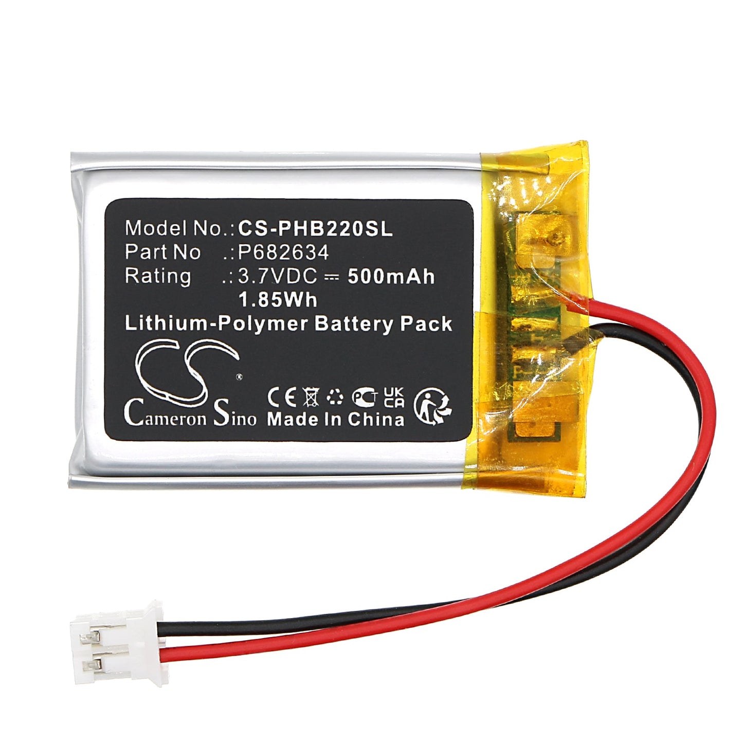 Replacement Battery for Philips BT2200B – Speaker – 500mAh / 1.85Wh / 3.7V