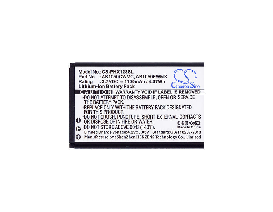 Replacement Battery for Philips Xenium 128 – Mobile, SmartPhone – 1100mAh / 4.07Wh / 3.7V