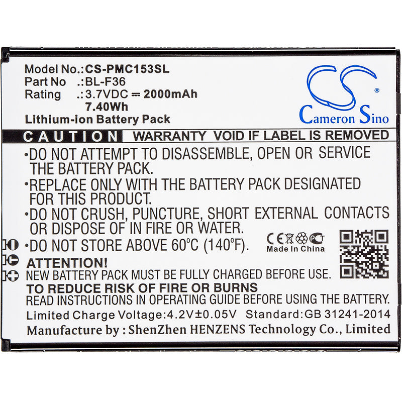 Replacement Battery for PHICOMM C1530L – Mobile, SmartPhone – 2000mAh / 7.40Wh / 3.7V