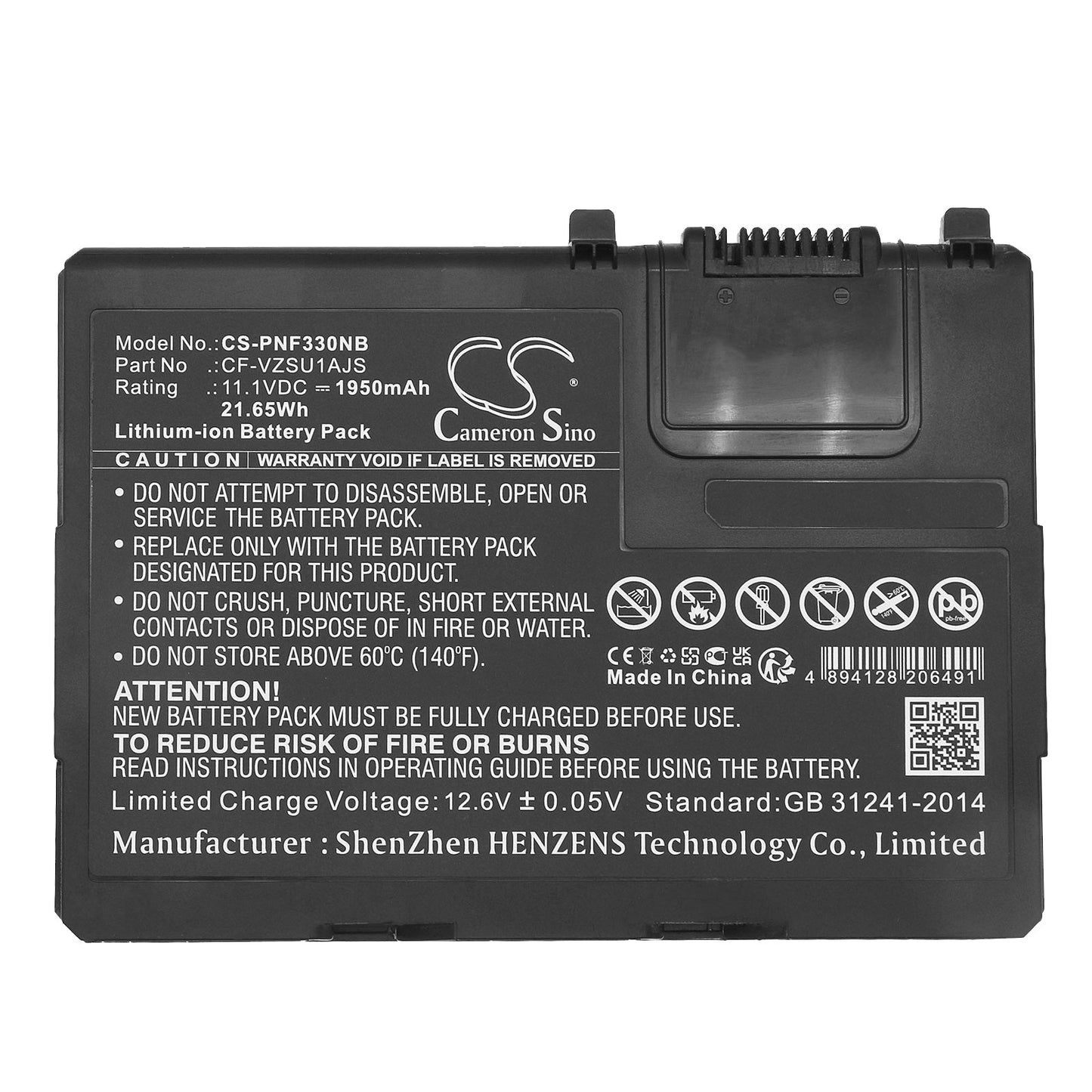 Replacement Battery for Panasonic Toughbook CF-33 – Notebook, Laptop – 1950mAh / 21.65Wh / 11.1V