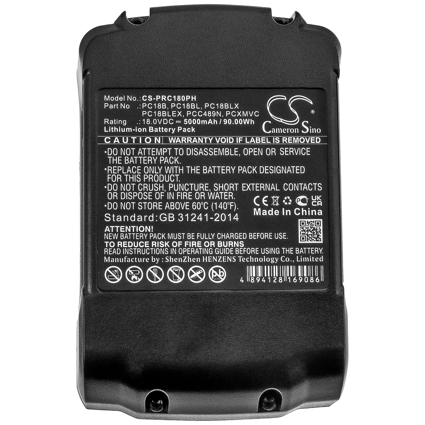 Replacement Battery for Porter Cable PC1800D – Power Tools – 5000mAh / 90.00Wh / 18.0V