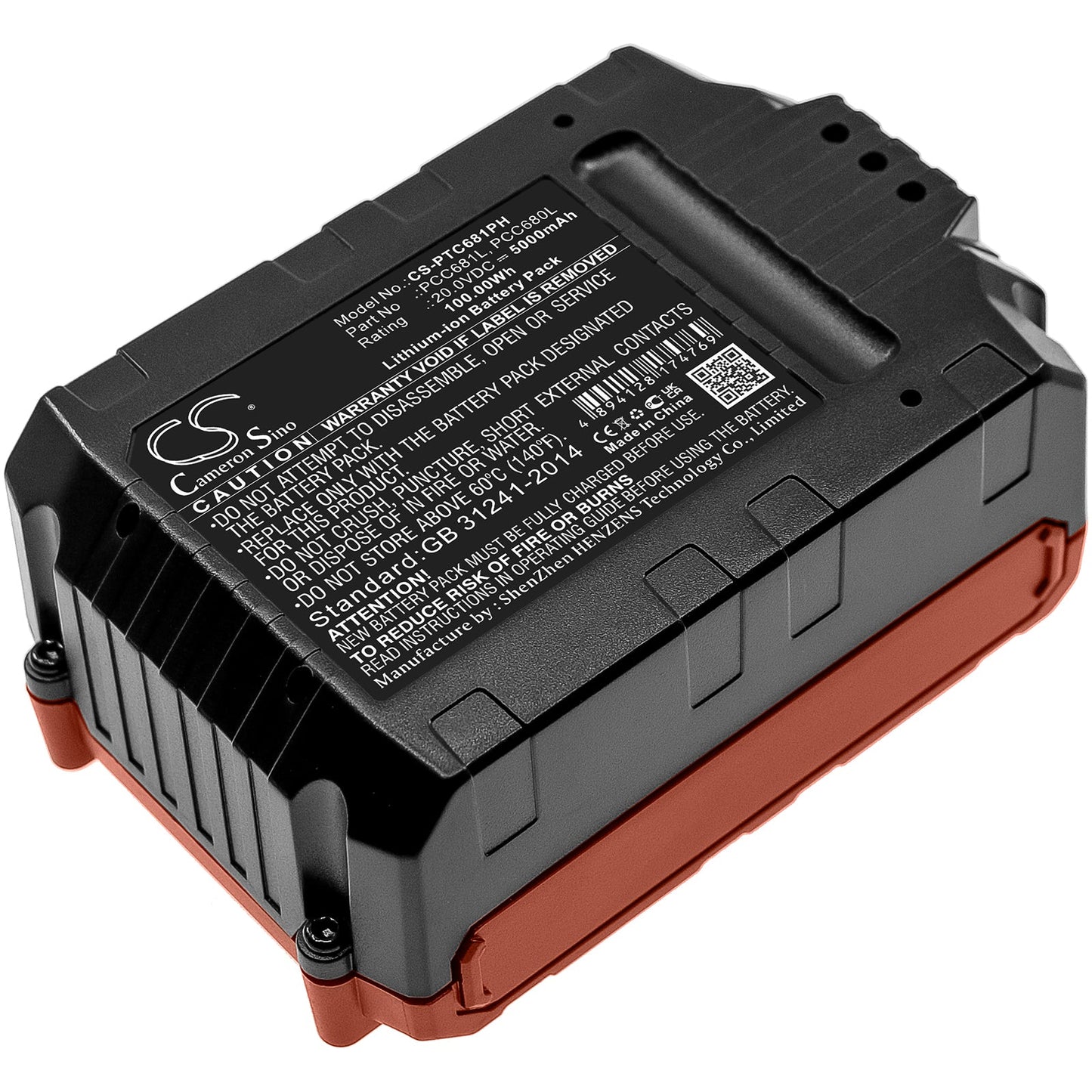 Replacement Battery for Black & Decker ASD18 Typ 1 – Power Tools – 5000mAh / 100.00Wh / 20.0V