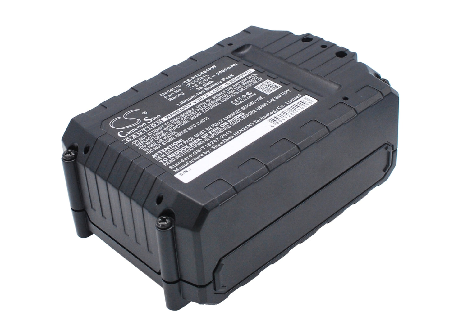 Replacement Battery for Black & Decker ASD18 Typ 1 – Power Tools – 2000mAh / 36.00Wh / 18.0V