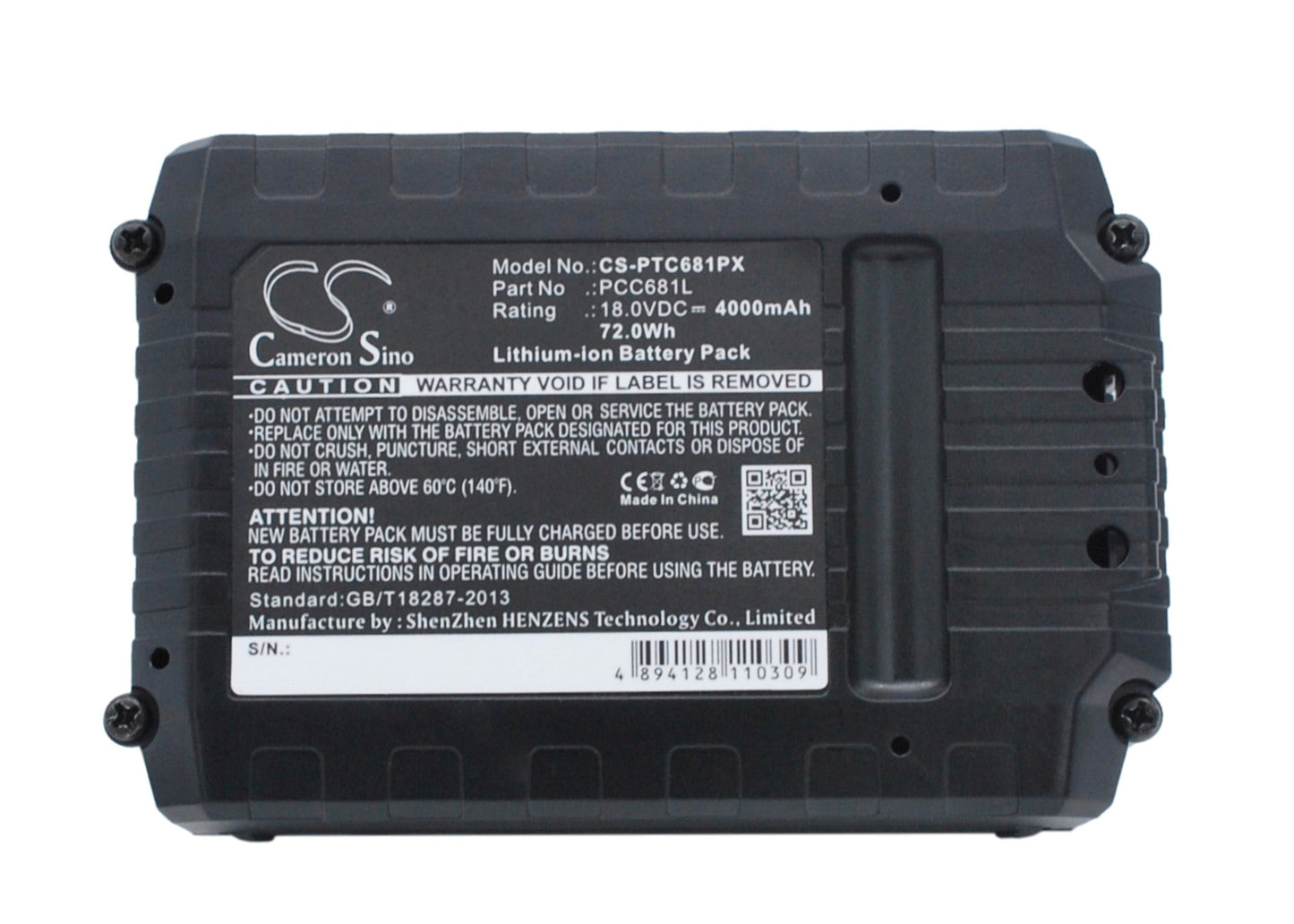 Replacement Battery for Black & Decker ASD18 Typ 1 – Power Tools – 4000mAh / 72.00Wh / 18.0V