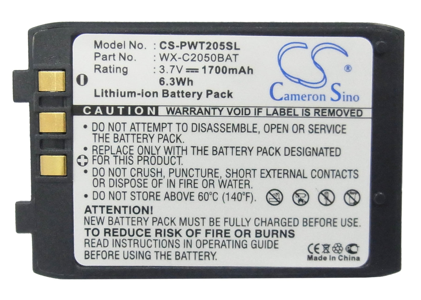 Replacement Battery for Panasonic Attune Aio 2050 – Wireless Headset – 1700mAh / 6.29Wh / 3.7V