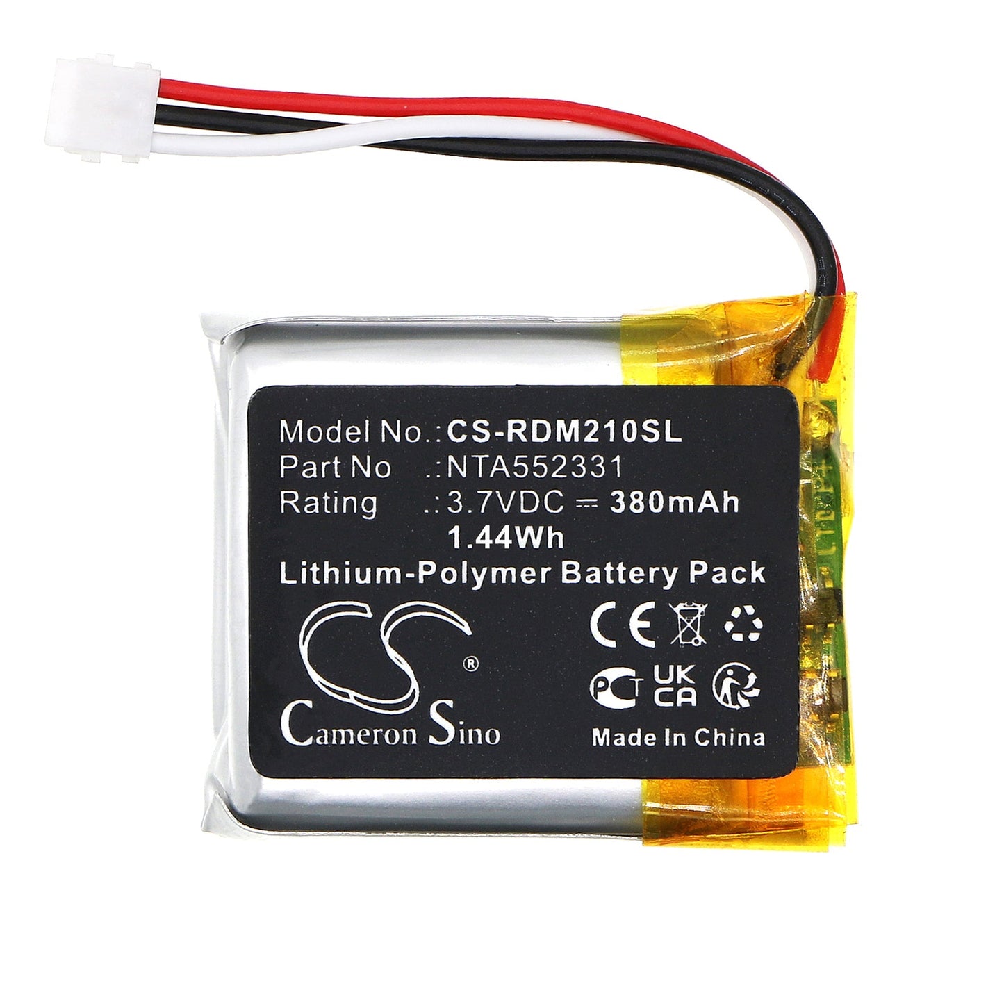 Replacement Battery for Rode Wireless Go II – Wireless Headset – 380mAh / 1.44Wh / 3.8V
