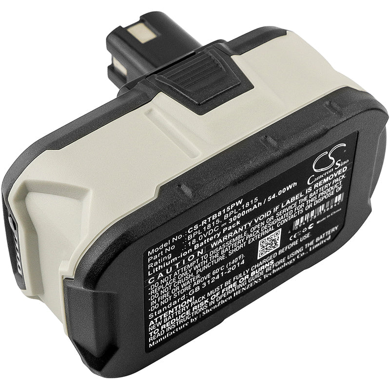 Replacement Battery for Ryobi BID-1801M – Power Tools – 3000mAh / 54.00Wh / 18.0V