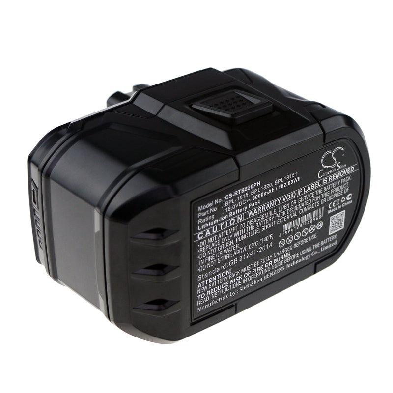 Replacement Battery for Ryobi BID-1801M – Power Tools – 9000mAh / 162.00Wh / 18.0V
