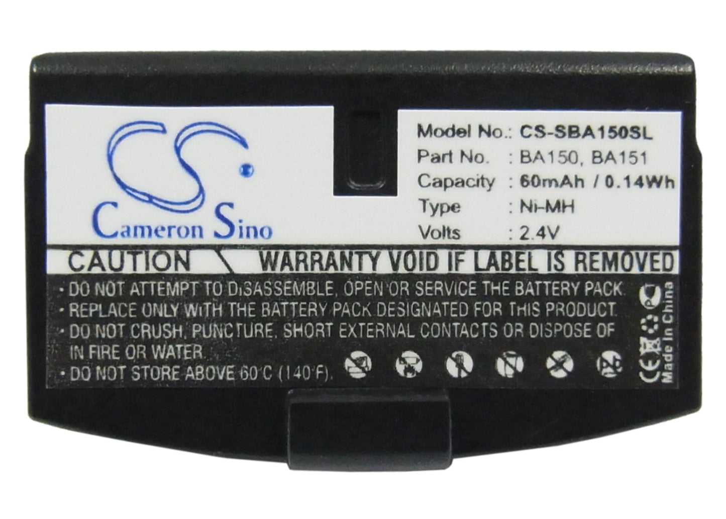 Replacement Battery for Williams Sound WIRRX16 – Wireless Headset – 60mAh / 0.144Wh / 2.4V