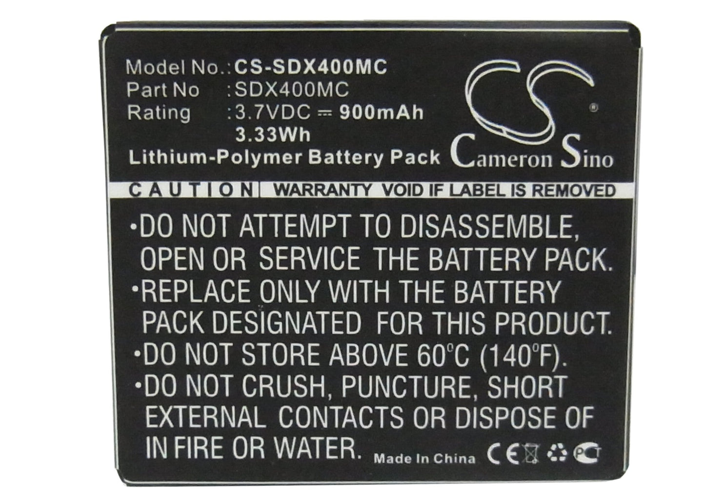 Replacement Battery for myPhone Active Sport FHD – Camera – 900mAh / 3.33Wh / 3.7V