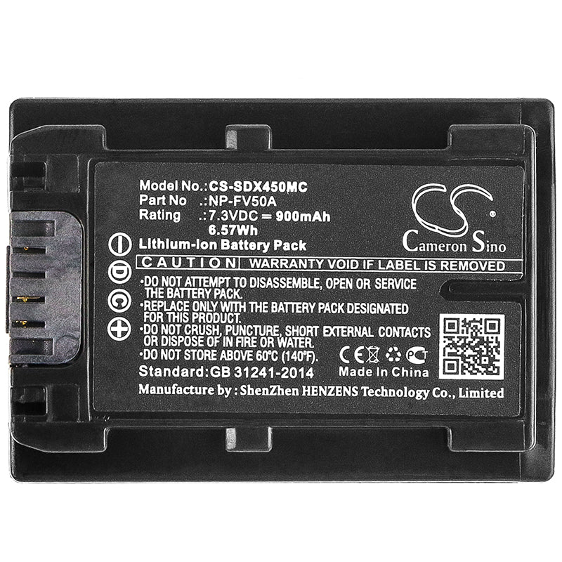 Replacement Battery for Sony FDR-AX33 – Camera – 900mAh / 6.57Wh / 7.3V