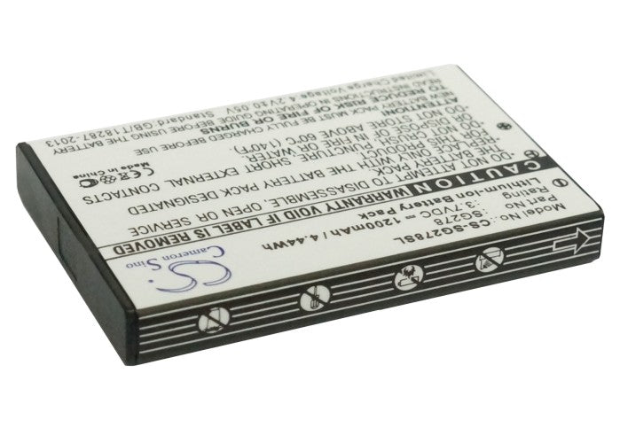 Replacement Battery for Zycast SG-278 – GPS, Navigator – 1200mAh / 4.44Wh / 3.7V