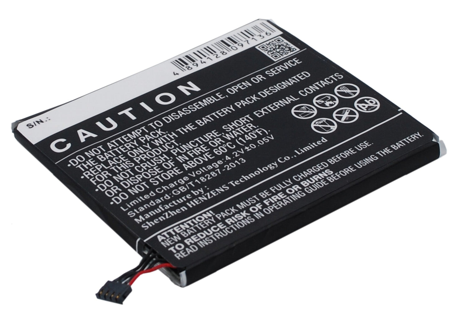 Replacement Battery for Sharp SH530U – Mobile, SmartPhone – 1950mAh / 7.22Wh / 3.7V