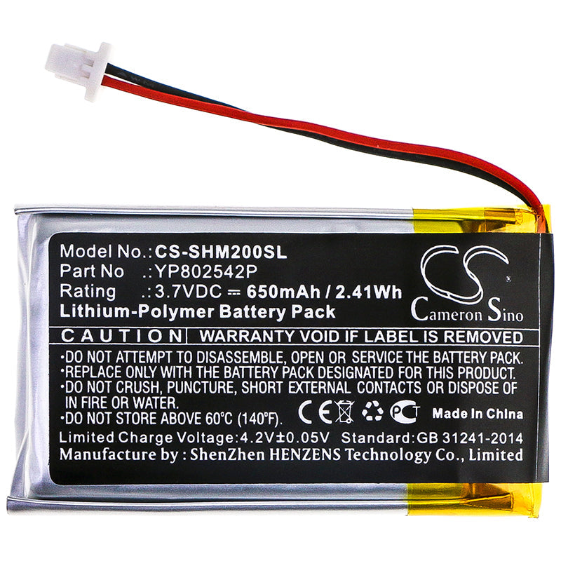 Replacement Battery for Sena SMH-10S – Wireless Headset – 650mAh / 2.41Wh / 3.7V