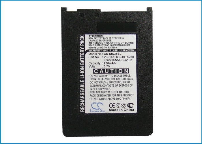 Replacement Battery for Siemens 3506 – Mobile, SmartPhone – 750mAh / 2.78Wh / 3.7V