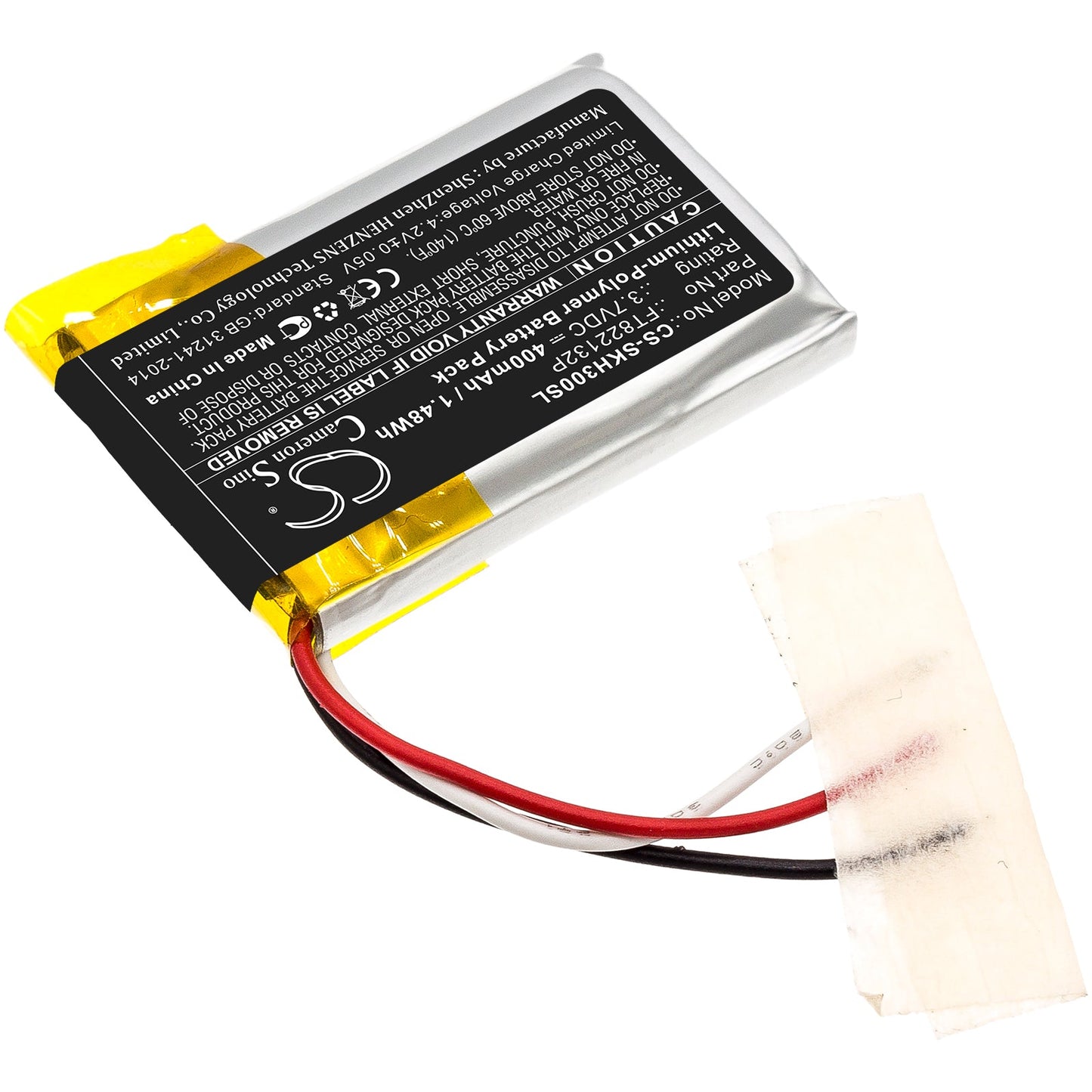Replacement Battery for Skullcandy Hesh 3 – Wireless Headset – 400mAh / 1.48Wh / 3.7V