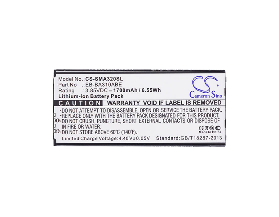 Replacement Battery for Samsung Galaxy A3 2016 – Mobile, SmartPhone – 1700mAh / 6.55Wh / 3.85V