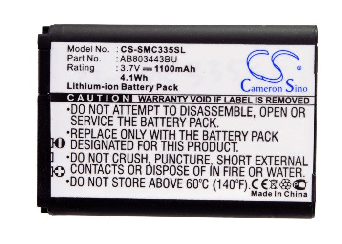 Replacement Battery for Samsung GT-C3350 – Mobile, SmartPhone – 1100mAh/4.1Wh / 3.7V