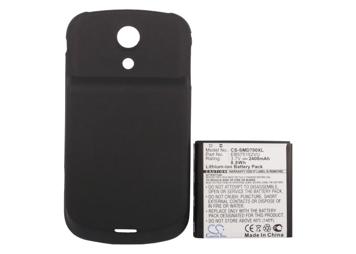 Replacement Battery for Samsung Epic 4G – Mobile, SmartPhone – 2400mAh/8.88Wh / 3.7V