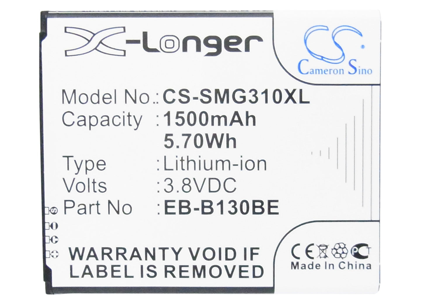 Replacement Battery for Samsung Galaxy Ace 4 3G – Mobile, SmartPhone – 1500mAh / 5.70Wh / 3.8V