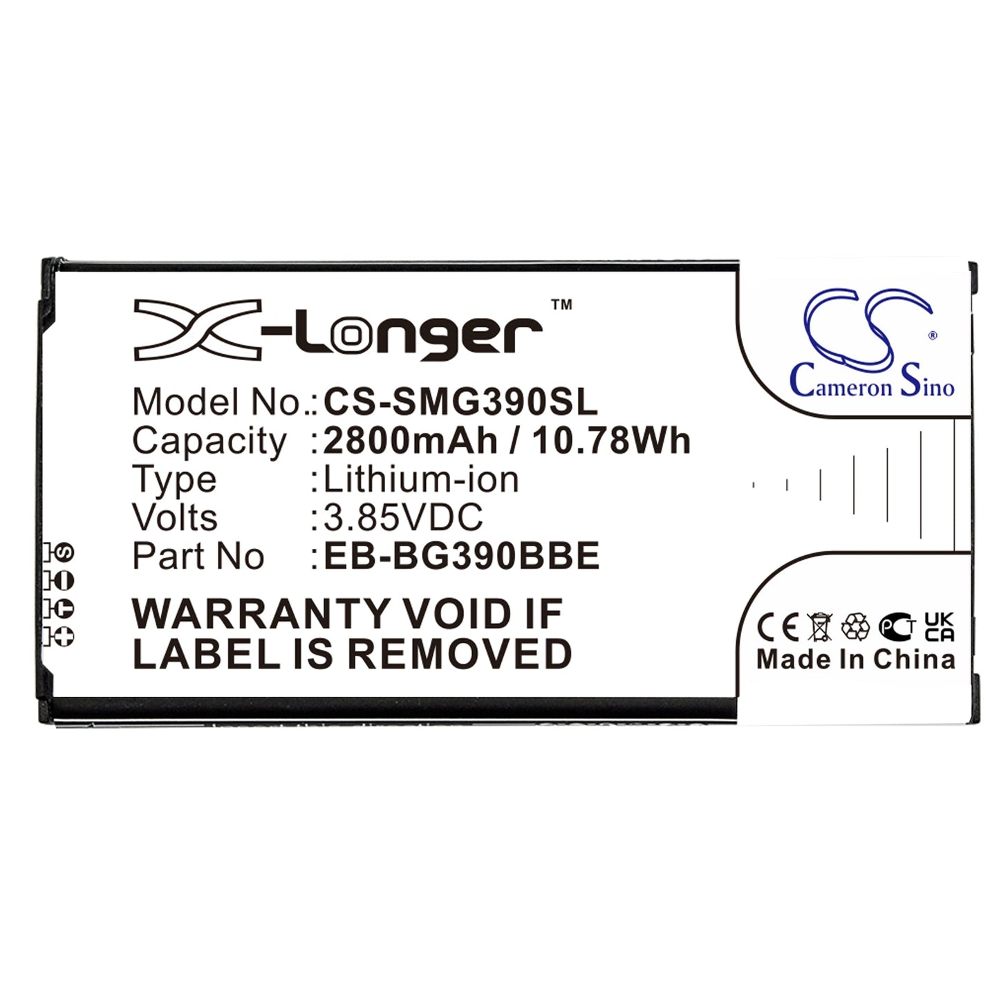 Replacement Battery for Samsung Galaxy Xcover 4 – Mobile, SmartPhone – 2800mAh / 10.78Wh / 3.85V