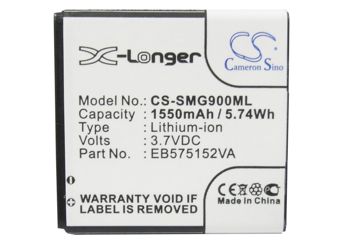 Replacement Battery for Verizon  – Mobile, SmartPhone – 1550mAh / 5.74Wh / 3.7V