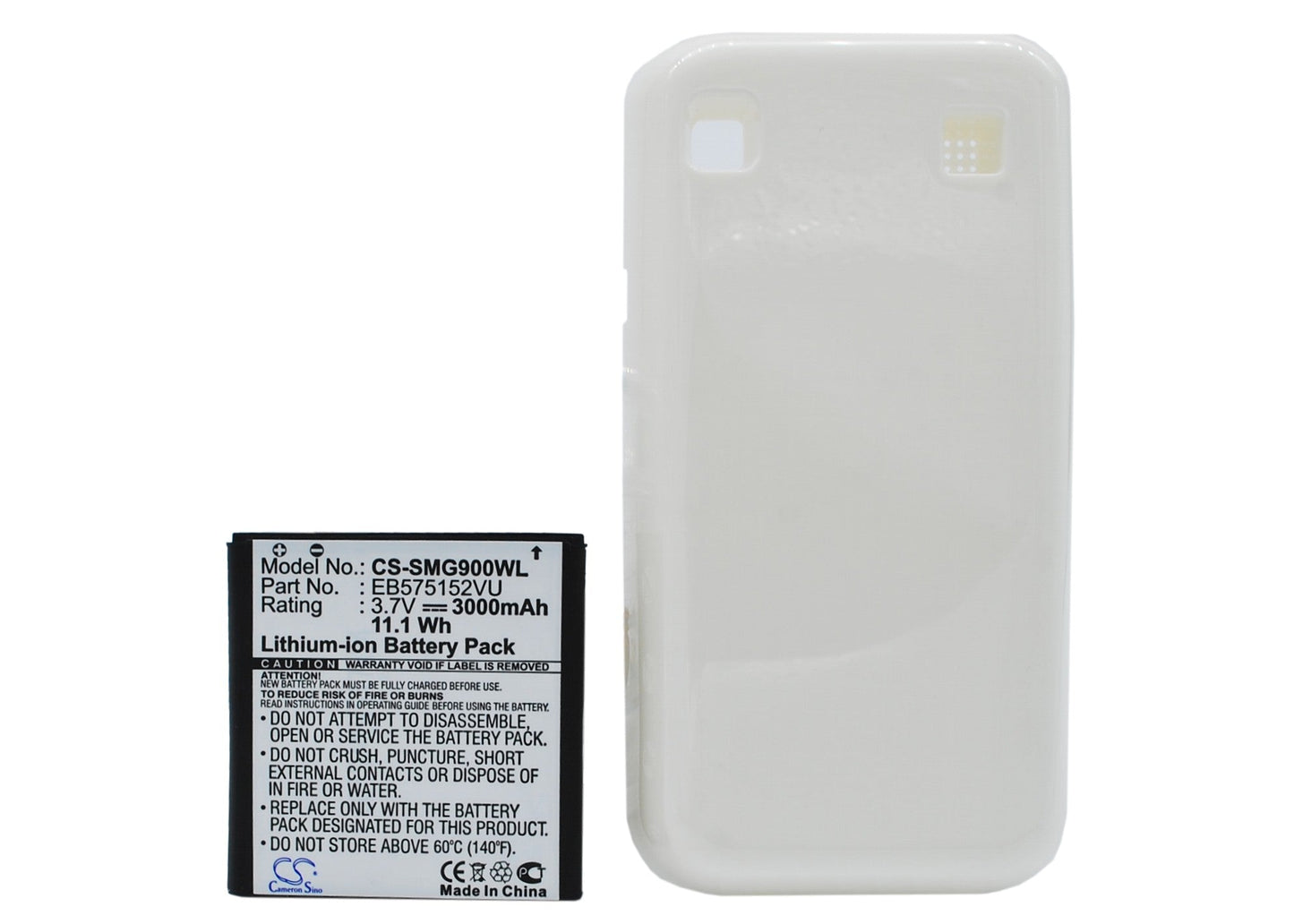 Replacement Battery for Samsung Galaxy S – Mobile, SmartPhone – 3000mAh/11.1Wh / 3.7V