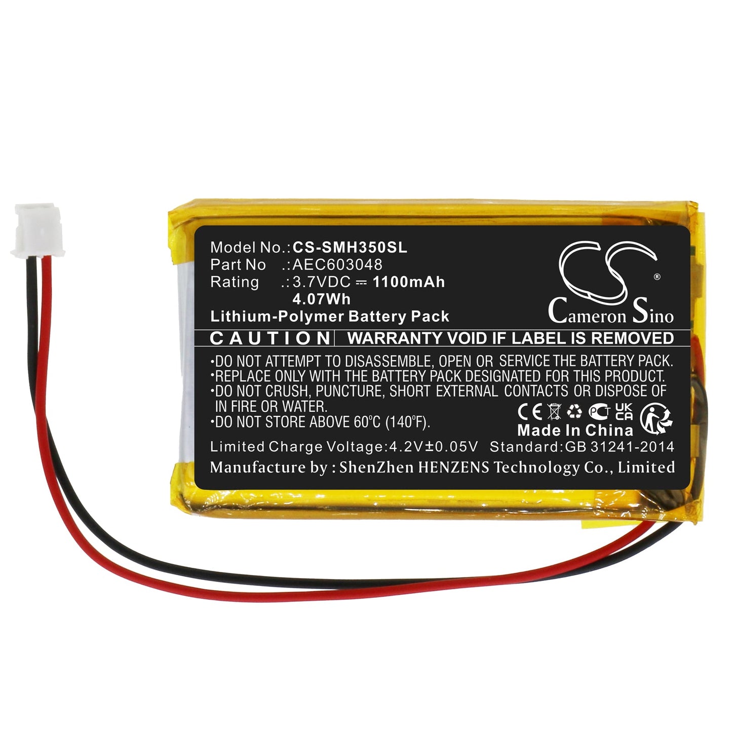 Replacement Battery for Simrad HS35 – Two-Way Radio – 1100mAh / 4.07Wh / 3.7V