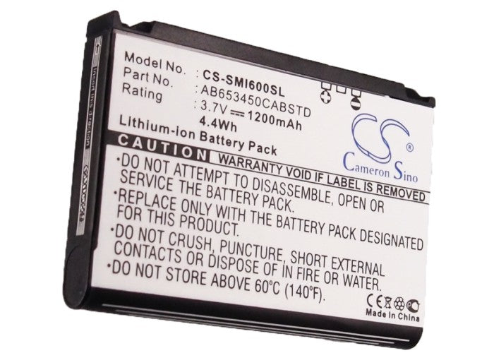 Replacement Battery for Samsung ACCESS A827 – Mobile, SmartPhone – 1200mAh / 3.7V