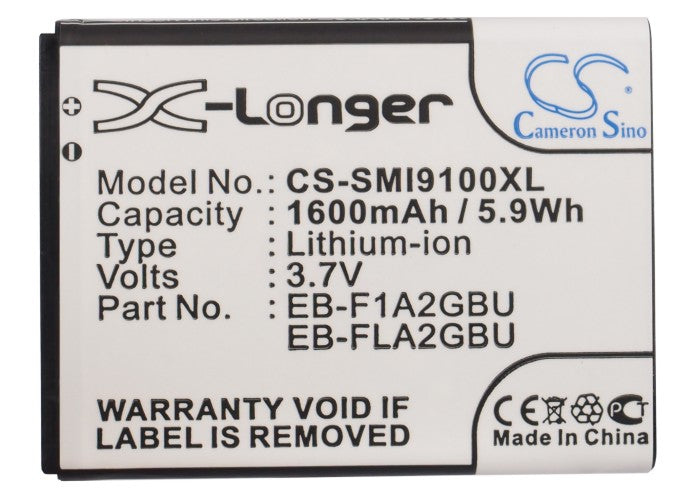 Replacement Battery for USCellular  Galaxy S II – Mobile, SmartPhone – 1600mAh / 5.92Wh / 3.7V