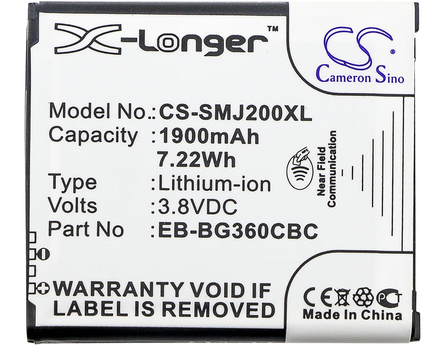 Replacement Battery for Samsung Galaxy Core Prime – Mobile, SmartPhone – 1900mAh / 7.22Wh / 3.8V