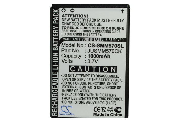 Replacement Battery for Samsung Acclaim M920 – Mobile, SmartPhone – 1000mAh / 3.70Wh / 3.7V