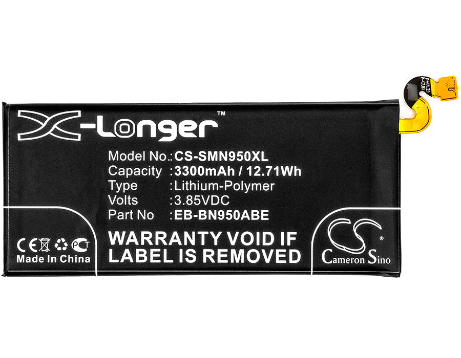 Replacement Battery for Samsung Galaxy Note 8 – Mobile, SmartPhone – 3300mAh / 12.71Wh / 3.85V