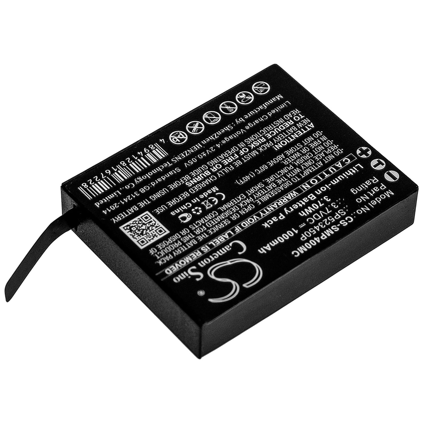 Replacement Battery for Supremo 4k plus – Camera – 1000mAh / 3.70Wh / 3.7V