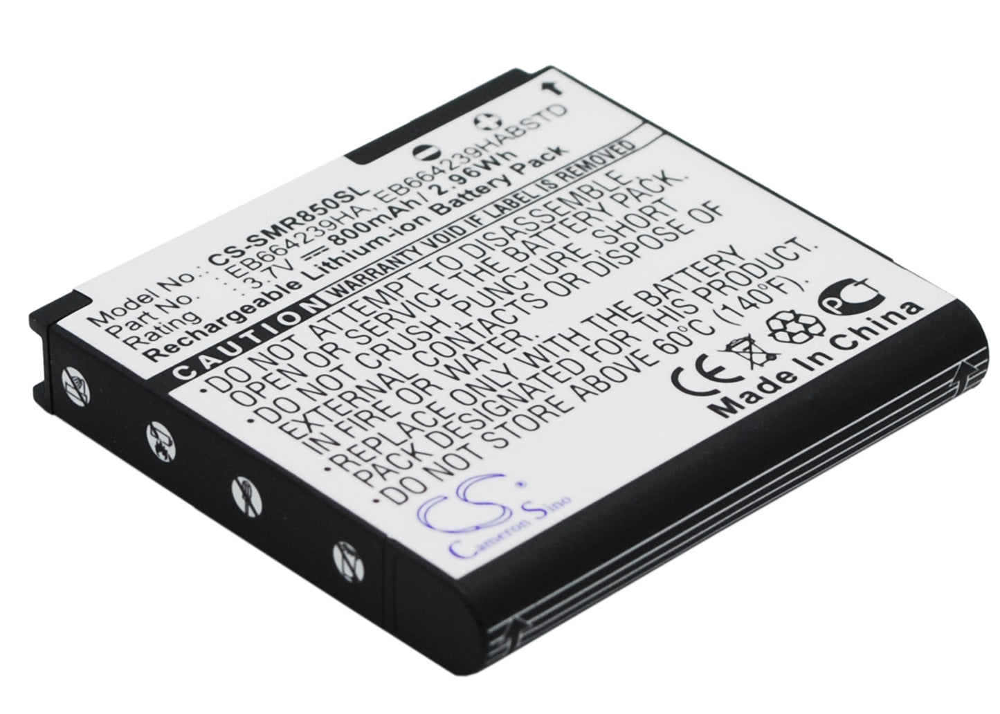 Replacement Battery for USCellular  Caliber R850 – Mobile, SmartPhone – 800mAh/2.96Wh / 3.7V