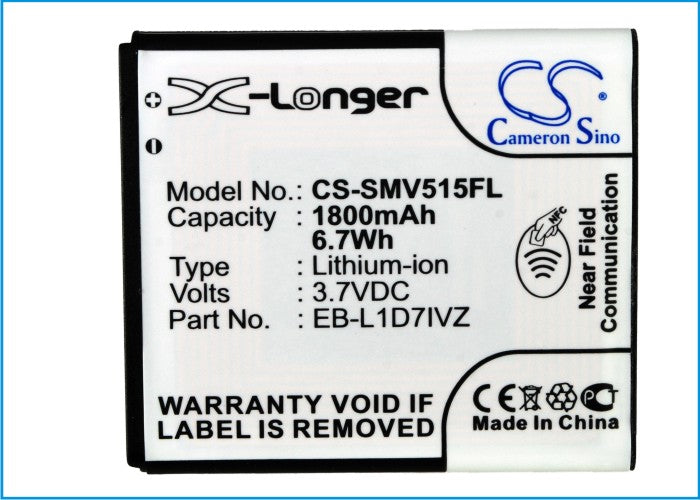 Replacement Battery for Verizon  Galaxy Nexus – Mobile, SmartPhone – 1800mAh/6.7Wh / 3.7V
